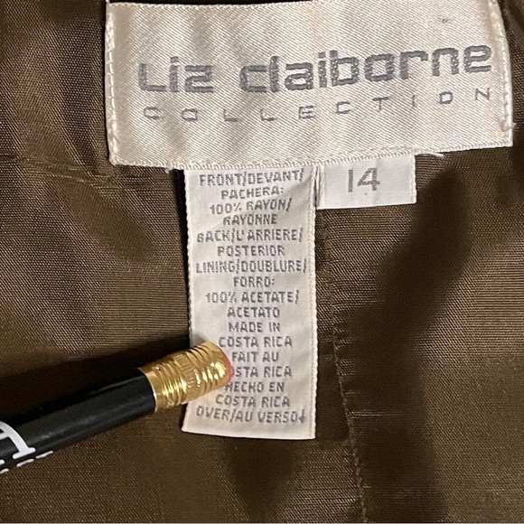 Vintage Liz Claiborne Pinstripe Waistcoat Vest Womens Size 14 - Picture 5 of 8